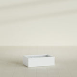 Antwerp Rectangular Planter in Matte Bright White, 36"L × 24"D × 12"H, shown empty