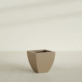 Lima Tapered Square Planter in Gloss Metallic Gold, 20", shown empty
