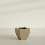 Lima Tapered Square Planter in Gloss Metallic Gold, 20", shown empty
