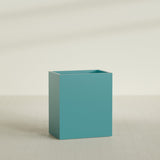 Darwin Rectangular Planter in Satin Seafoam Green, 36"L × 24"D × 42"H, shown empty