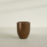 Valencia Tapered Round Planter in Metallic Bronze, 20"D × 23"H, shown empty