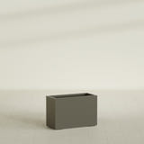 Tolga Rectangular Planter in Matte Bronze, 36"L × 16"D × 24"H, shown empty