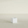 Montroy Cube Planter in Matte Bright White, 12", shown empty