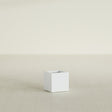 Montroy Cube Planter in Matte Bright White, 12", shown empty