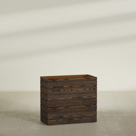 Sedona tall rectangular fiberglass planter, 36"L × 17"D × 32"H