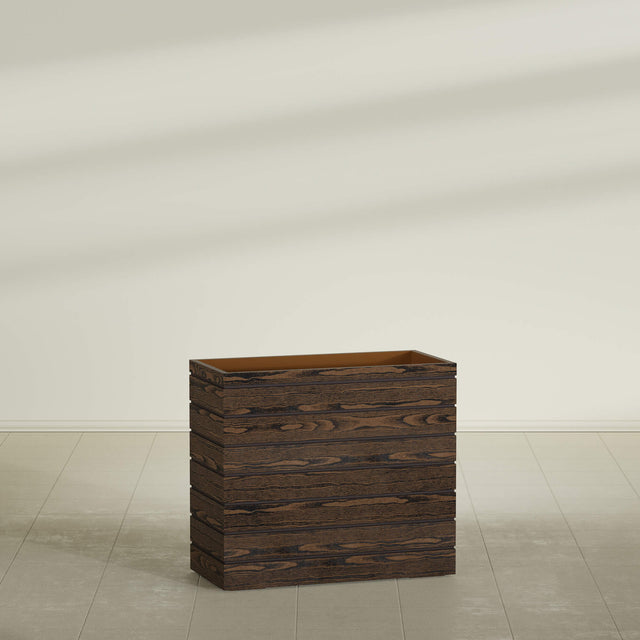 Sedona tall rectangular fiberglass planter, 36"L × 17"D × 32"H