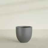 Alzira Bowl Planter in Matte Gunmetal, 30"D × 28"H, shown empty