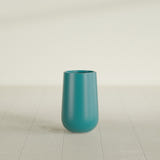 Hayden Urn Planter in Satin Seafoam Green, 18"D × 29"H, shown empty