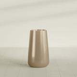 Saigon Tapered Round Planter in Gloss Metallic Gold, 19"D × 42"H, shown empty