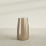 Saigon Tapered Round Planter in Gloss Metallic Gold, 19"D × 42"H, shown empty
