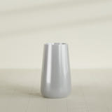 Saigon Tapered Round Planter in Metallic Silver, 19"D × 42"H, shown empty