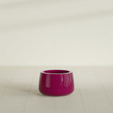 Short Hayden Bowl Planter in Gloss Eggplant, 12"D × 7"H, shown empty