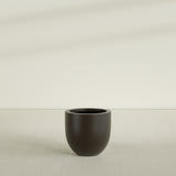 Alzira Bowl Planter in Matte Dark Brown, 23"D × 22"H, shown empty