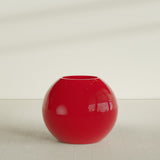 Globe Planter in Gloss Red, 36"D × 30"H, shown empty