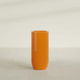 Saint Tropez Bullet Round Planter in Gloss Tangerine, 20"D × 43"H, shown empty