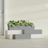 Monaco Rectangle Planter in Matte Gunmetal, 26"L