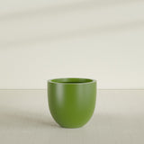 Alzira Bowl Planter in Satin Green, 30"D × 28"H, shown empty