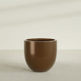 Alzira Bowl Planter in Metallic Bronze, 36"D × 34"H, shown empty