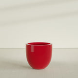 Alzira Bowl Planter in Gloss Red, 30"D × 28"H, shown empty