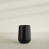 Hayden Urn Planter in Matte Black, 15"Diam × 23"H, shown empty
