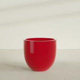 Alzira Bowl Planter in Gloss Red, 36"D × 34"H, shown empty