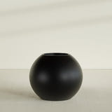 Globe Planter in Matte Black, 36"D × 30"H, shown empty