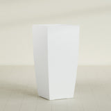 Toulan Tapered Square Planter in Matte Bright White, 23"W × 48"H, shown empty