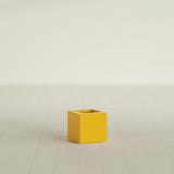 Montroy Cube Planter in Gloss Saffron, 12", shown empty