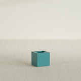 Montroy Cube Planter in Satin Seafoam Green, 12", shown empty