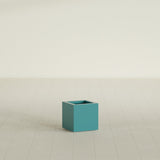 Montroy Cube Planter in Satin Seafoam Green, 12", shown empty