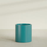 Rio Grande Cylinder Planter in Satin Seafoam Green, 22"D × 22"H, shown empty