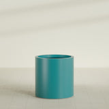 Rio Grande Cylinder Planter in Satin Seafoam Green, 22"D × 22"H, shown empty