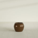Shanghai Fishbowl Planter in Metallic Bronze, 16", shown empty