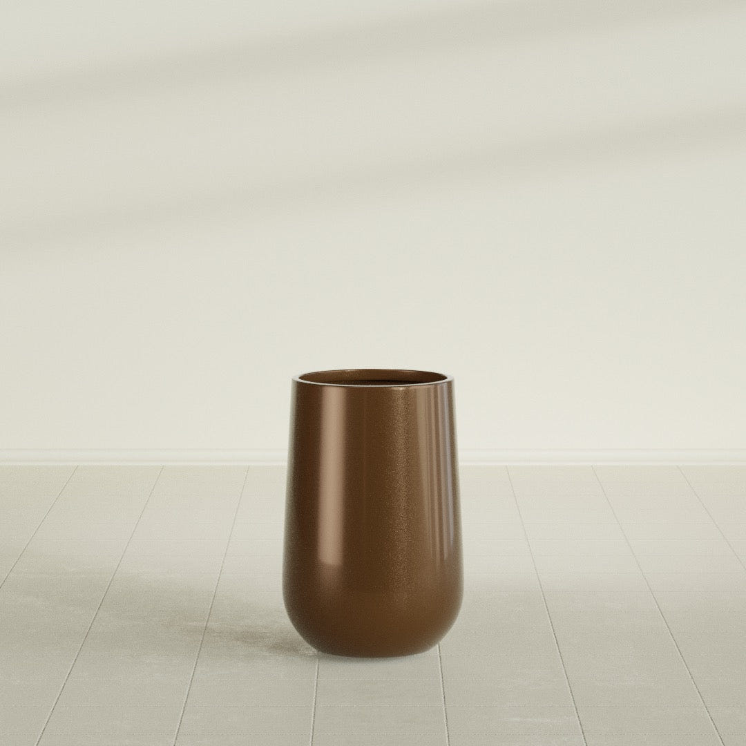 Hayden Urn Planter in Metallic Bronze, 12"D × 20"H, shown empty