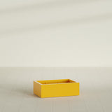 Antwerp Rectangular Planter in Gloss Saffron, 36"L × 24"D × 12"H, shown empty