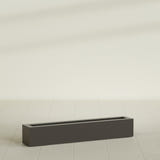 Salon Box Planter in Matte Dark Brown, 48" Long, shown empty
