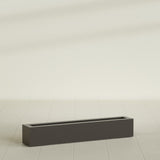 Salon Box Planter in Matte Dark Brown, 48" Long, shown empty