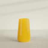 Saigon Tapered Round Planter in Gloss Saffron, 19"D × 42"H, shown empty