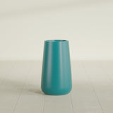 Saigon Tapered Round Planter in Satin Seafoam Green, 14"D × 30"H, shown empty