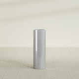Corry Cylinder Planter in Metallic Silver, 10"D × 30"H, shown empty