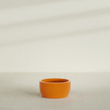 Casablanca Bowl Planter in Gloss Tangerine, 24"D × 12"H, shown empty