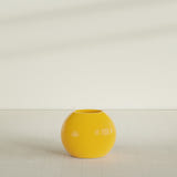 Globe Planter in Gloss Saffron, 24"D × 19"H, shown empty