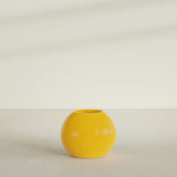 Globe Planter in Gloss Saffron, 24"D × 19"H, shown empty