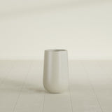 Hayden Urn Planter in Satin Beige, 18"Diam × 29"H, shown empty