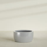 Casablanca Bowl Planter in Metallic Silver, 36"D × 18"H, shown empty