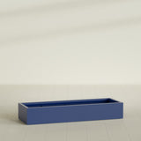 Antwerp Rectangular Planter in Matte Cobalt Blue, 72"L × 24"D × 12"H, shown empty