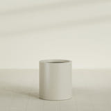 Rio Grande Cylinder Planter in Satin Beige, 18"D × 20"H, shown empty