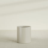 Rio Grande Cylinder Planter in Satin Beige, 18"D × 20"H, shown empty