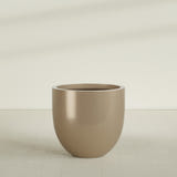 Alzira Bowl Planter in Gloss Metallic Gold, 36"D × 34"H, shown empty
