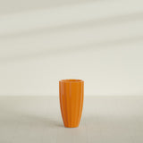 San Jose Tall Fluted Planter in Gloss Tangerine, 16"D × 30"H, shown empty